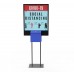 FixtureDisplays® Poster Stand Social Distancing Signage with Donation Charity Fundraising Box 11063+10073+10918-BLUE